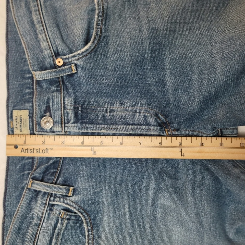 Citizens Of Humanity Emerson Slim Boyfriend Jean Sz 27 Distressed Raw Frayed Hem - Picture 4 of 15